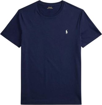 Polo Ralph Lauren Custom Slim Fit Crewneck T-Shirt - Heren - T-shirts - Blauw - XL - Katoen - Tops