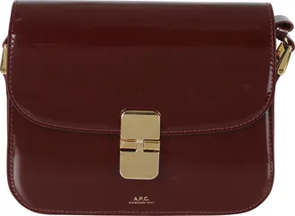 A.P.C. Vintage-Inspired Small Shoulder Bag With Glazed Leather Finish