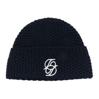 Dr&ocirc;le de Monsieur Accessoires, Heren, Blauw, ONE Size, Wol, Le Bonnet Monogramme