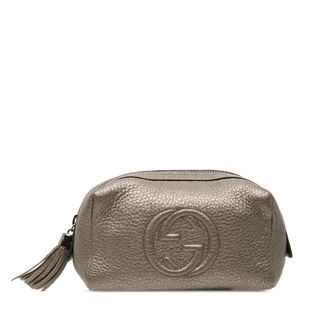 Gucci Pre-owned Gucci Metallic Leather Soho Cosmetic Pouch Ladies 79QY6FZI2XNI18S5