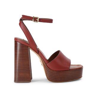 Steve Madden Womens Leather Floria Brown Sandals - Size UK 4