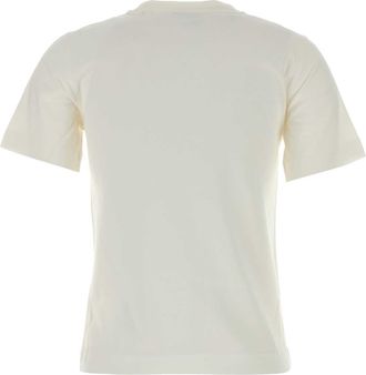 Burberry Womens White Cotton T-Shirt Chalk T-shirts And Polos