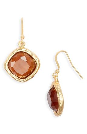 Karine Sultan Mocha Stone Drop Earrings in Gold at Nordstrom