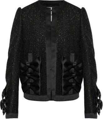 Comme Des Gar&ccedil;ons Blazer met Glinsterende Applicaties - Dames - Blazers - Zwart - M - Wol - Jassen