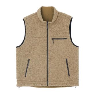 Gramicci Omkeerbaar Sherpa Vest - Heren - Jassen - Beige - Maat: L Zijde