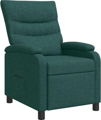 vidaXL Recliner Verde Oscuro Tela Vidaxl