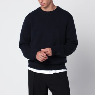 Soft Goat Navy blue cashmere crewneck sweater