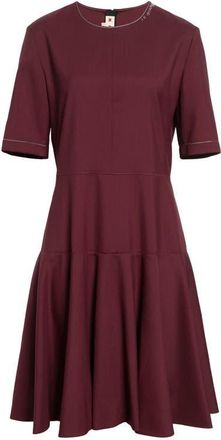 Marni Mending Embroidery Midi Dress in 00R97Dark Burgundy at Nordstrom, Size 10 Us