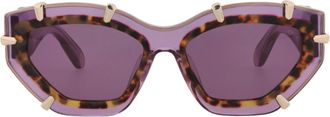 Philipp Plein Cat Eye-Frame Acetate Sunglasses