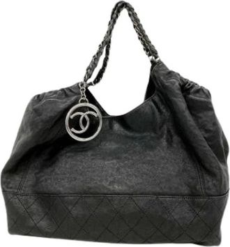 Chanel Pre-owned Shoulder Bags, female, Black, Size: ONE SIZE Pre-owned Vintage Tote