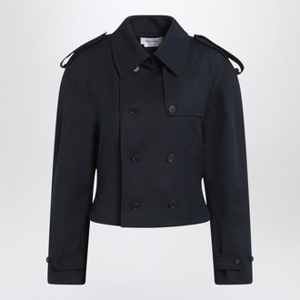 Alexander McQueen Alexander Mc Queen Short Double Breasted Navy Blue Jacket