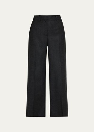 Theory Pleated-Front Virgin Wool Pants