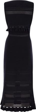 Fabiana Filippi Womens Light Cotton Sleeveless Dress - Black - Size EU 40 (Womens)