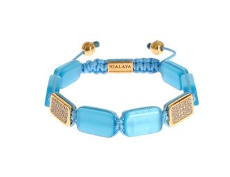 Nialaya CZ Opal 18K gold 925 Womens Bracelet