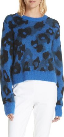 Rag & Bone Leopard Spot Sweater in Bright Blue at Nordstrom, Size Medium