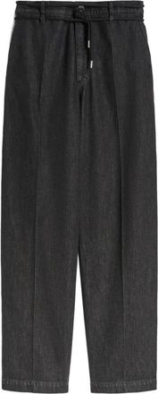 Sportmax Sport Max Rtw... Zwart - Dames - Wijde Broeken - Zwart - 2XS - Katoen - Broeken