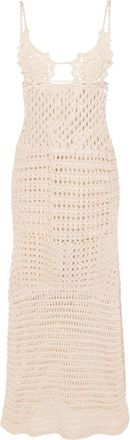 Alanui A Love Letter To India dress - women - Cotton - S - Neutrals