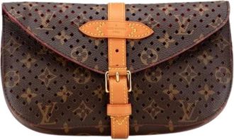 Louis Vuitton Pre-owned Clutches, female, Brown, Size: ONE SIZE Pre-owned Perforated Monogram Canvas Clutch