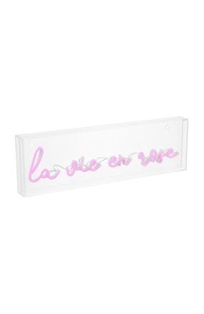 Jonathan Y Designs La Vie En Rose 20 X 6 Contemporary Glam Acrylic Box USB Operated LED Neon Light, Pink at Nordstrom
