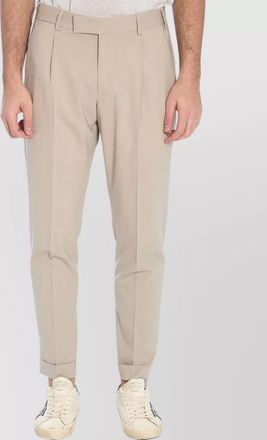 Pantaloni Torino virgin wool stretch mid-rise straight-leg trousers