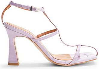 8 by YOOX LEATHER HIGH-HEELED SANDALS