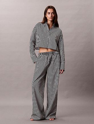 Calvin Klein Camiseta Cropped De Pijama Icon Cotton Poplin