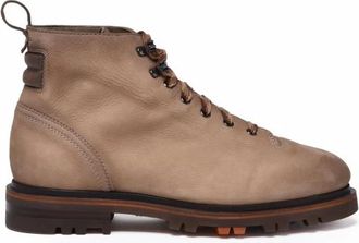 Santoni Pedula Veterlaars - Heren - Veterlaarzen - Bruin - 42 1/2 EU - Leer - Schoenen