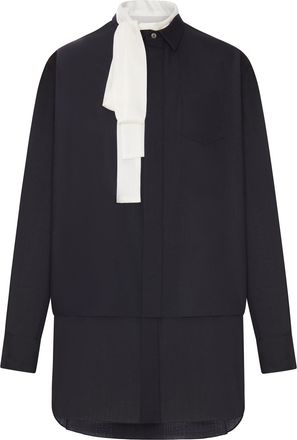 sacai SHIRT DRESS WITH INTEGRATED SCARF - Sacai - Woman