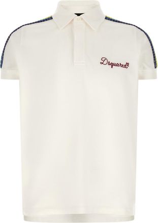 Dsquared2 White Embroidery Logo Polo