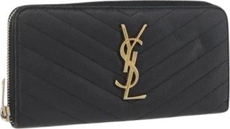 Saint Laurent Pre-owned Wallets, female, Black, Size: ONE SIZE Pre-owned Long Wallet