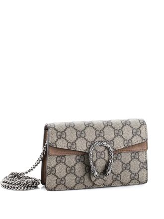 Gucci Dionysus Bag GG Coated Canvas Super Mini crossbody bag - Bruin