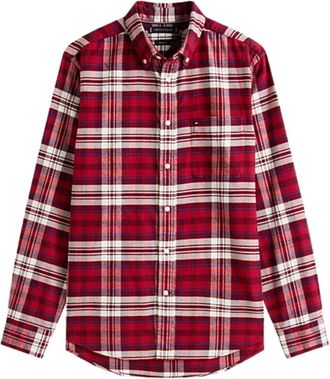 Tommy Hilfiger Overhemden, Heren, Veelkleurig, S, Katoen, Hero Flannel Tartn RF Shirt