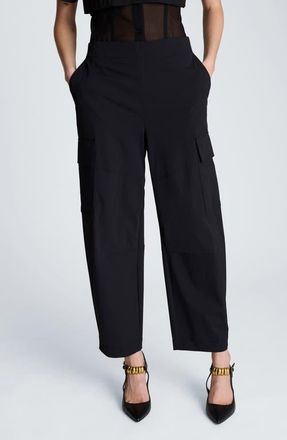 Kenneth Cole Cargo Barrel Leg Pants in Black at Nordstrom, Size X-Large