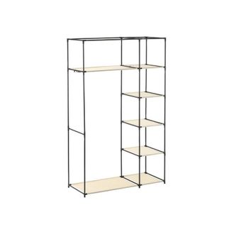 MSV Msv - Armario Con Estantes Ventilados De Pp Gris Y Beige