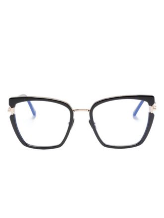 Tom Ford Eyewear Occhiali cat-eye FT5984B - Nero