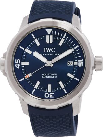 IWC Pre-owned Pre-owned IWC Aquatimer Expedition Jacques-Yves Cousteau Automatic Blue Dial Mens Watch IW329005