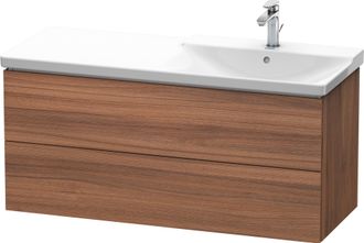 Duravit Duravit L-cube M&oacute;dulo Mural 1220mm De Ancho, Profundidad 481, 2 Cajones, Apto Para P3 Comfort Art&iacute;culo 233412, Lavabo A La Derecha, Color: Nogal Natur