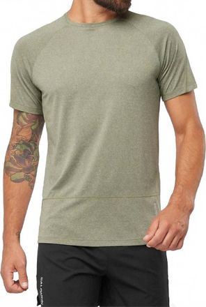Salomon Cross Run Short Sleeve Tee In Grape Leaf/heather