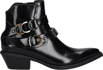 Pinko Ankle Boot Box Calf - Dames - Cowboylaarzen - Zwart - 40 EU - Leer - Schoenen