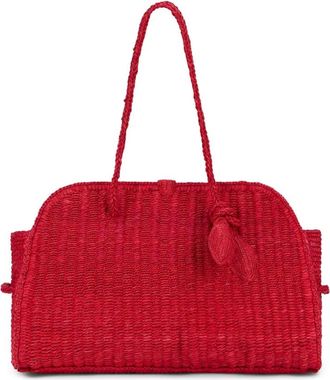 Jacquemus Le Chiquito Raffia Top Handle Bag - Dames - Shoppers - Rood - ONE Size - Tassen