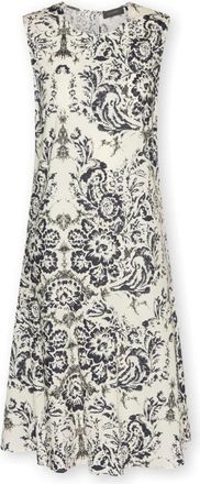 Elena Miro Jurk met Print - Dames - Korte kleedjes - Zwart - 4XL - Katoen - Kleedjes