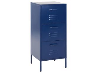 Beliani Mueble de oficina metal azul marino