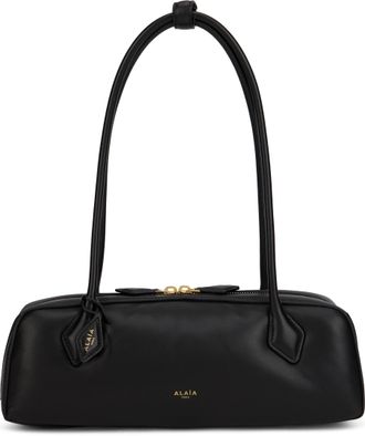 Alaia Womens Shoulder Bag Le Teckel Leather Black