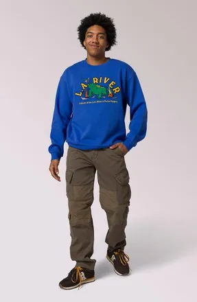 Parks Project LA River Toadally Crewneck in Pacific Blue at Nordstrom, Size Xxx-Large