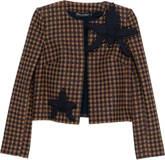 Oscar De La Renta Giacca con ricamo - Marrone