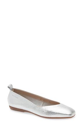 Wonders Square Toe Ballet Flat in Perl Plata at Nordstrom, Size 9.5-10Us