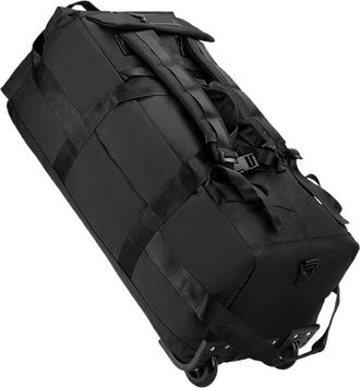 Generic Compatible For 80L Rolling Duffle Bag with Wheels 31 Heavy-Duty Foldable Travel Duffel Wheeled Luggage with Shoulder Strap(Black)