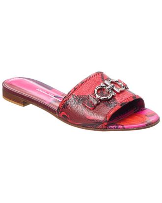 Ferragamo Ferragamo Gancini Leather Sandal