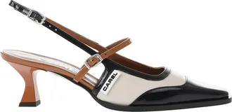 Carel Brown Leather Slingback Pumps