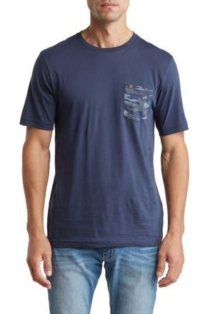 Travis Mathew Thirteen Below Crewneck Pocket T-Shirt in Dress Blues at Nordstrom Rack, Size Small